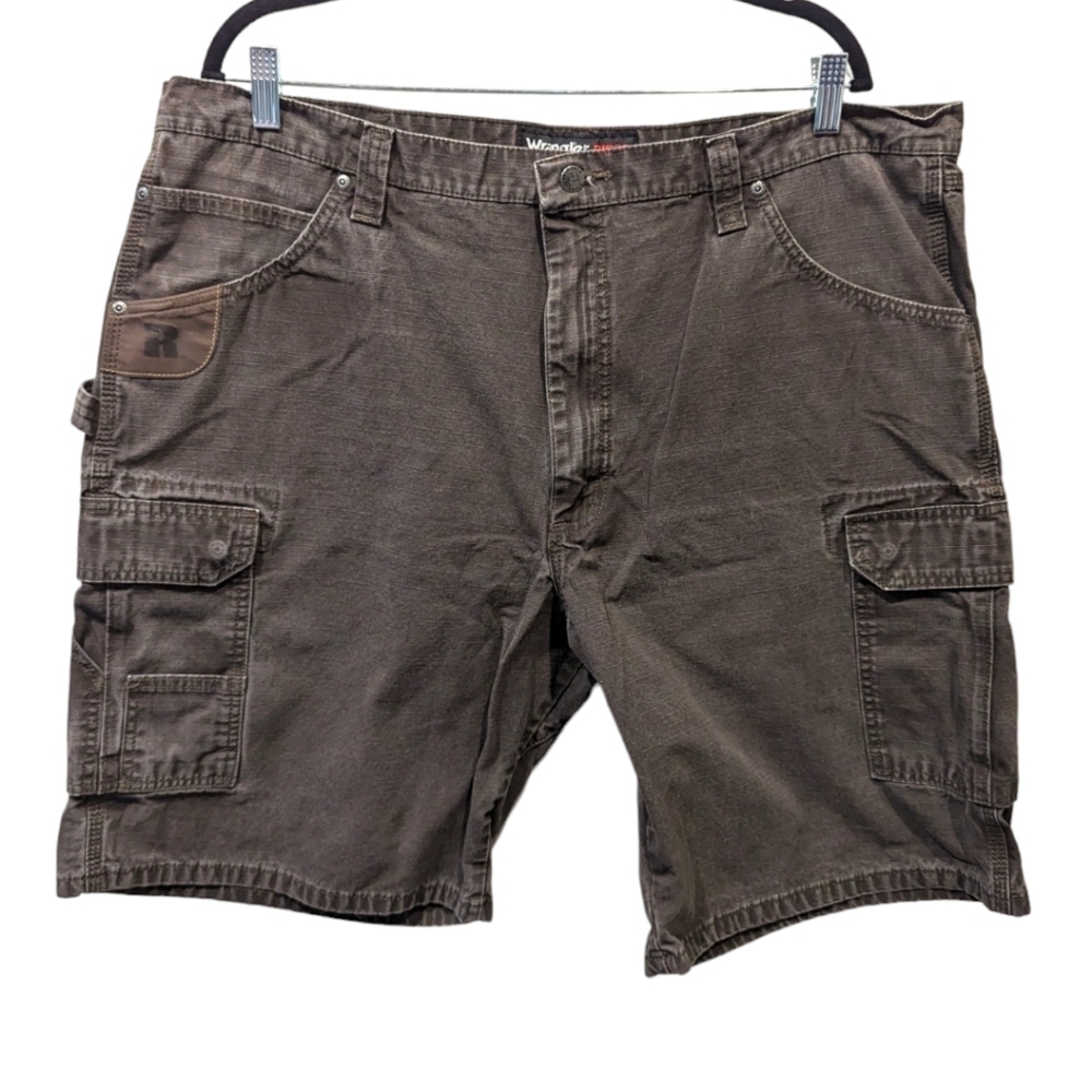 Wrangler Riggs Workwear Ripstop Ranger Brown Cargo Shorts (42)